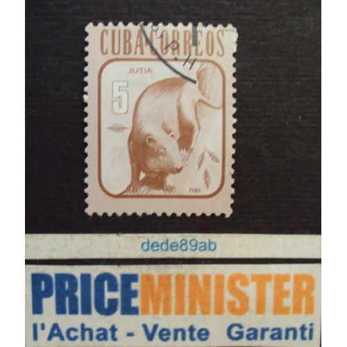 Cuba.. 5 Cuba Correos . Faune : Jutia (Aguti Dasyprosta) Oblitéré.
