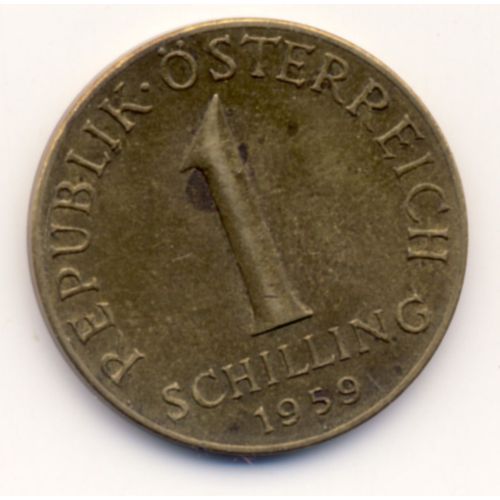 Pièce De 1 Schilling (Ein Schilling) Autriche (Österreich) 1959