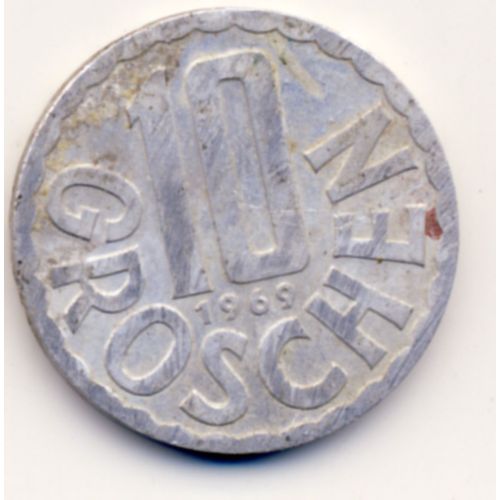 Pièce 10 Groschen (Autriche) 1969