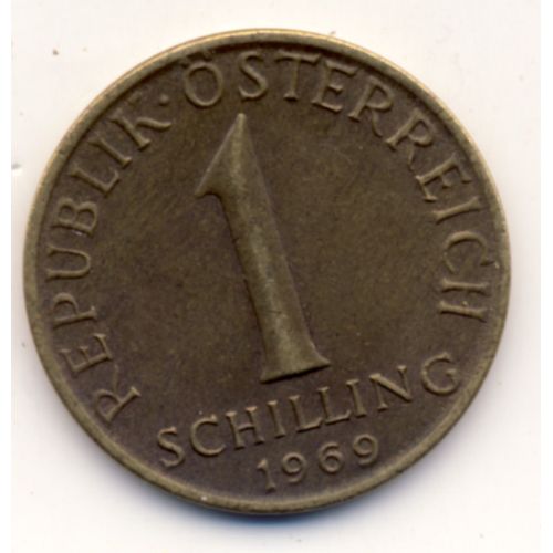 Pièce De 1 Schilling (Ein Schilling) Autriche (Österreich) 1969