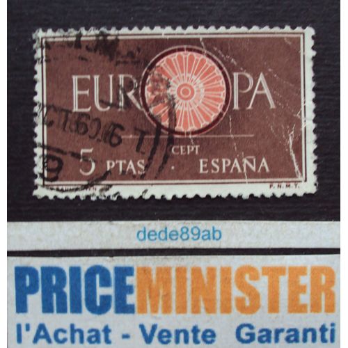 Espagne.. 5 Ptas Europa . Roue À Rayons . Oblitéré.