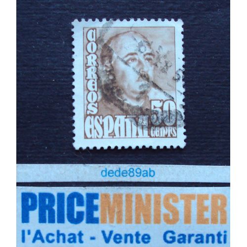 Espagne.. 50 Cents Espana Correos : Le Général Franco . Oblitéré.