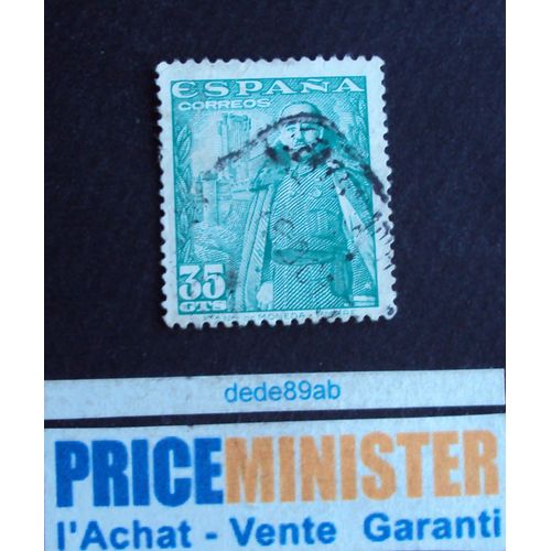Espagne.. 35 Cts Espana Correos : Le Général Franco . Oblitéré.