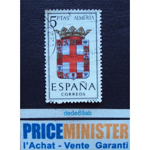 Espagne.. 5ptas Espana Correos . Armoiries : Almeria . Oblitéré.