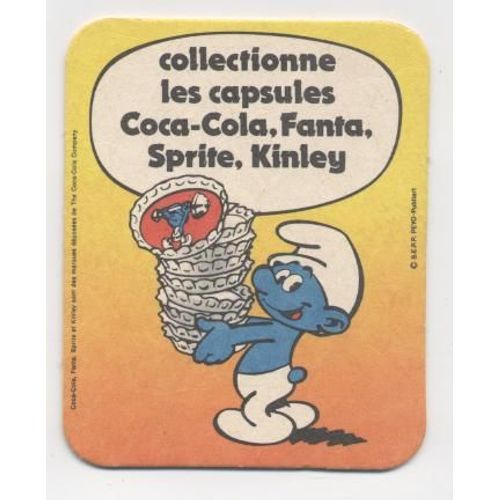 Sous Bock / Carton Coca-Cola Schtroumpf De Peyo