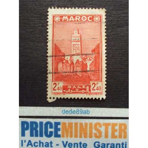 Maroc.. 2f40 . Minaret Et Marché . Oblitéré.
