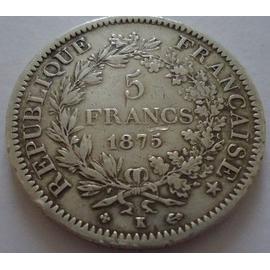G14308 5 francs Hercule 1975 A Paris  pièce de monnaie argent 