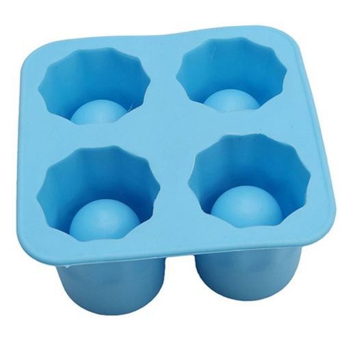 Bac À Glaçons, Revêtement Antiadhésif, Freeze 4 Verres À Shot Bleu