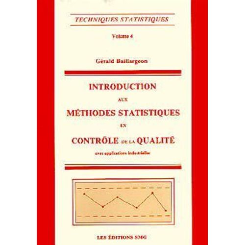 Introduction Aux Méthodes Statistiques En Contrôle De La Qualité