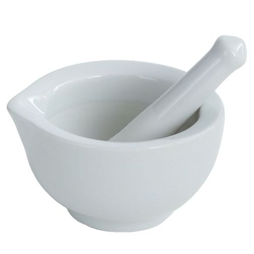 Mortier Et Pilon En Porcelaine, Broyeur D'herbes En Céramique, Broyeur De Pilules, Blanc