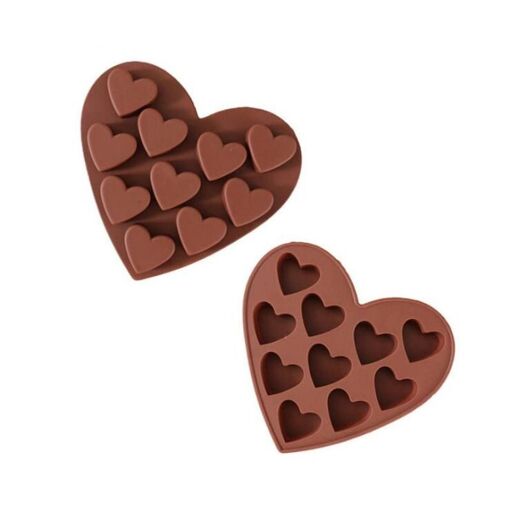 Moule Pralin� Coeur, 10 Trous - 2