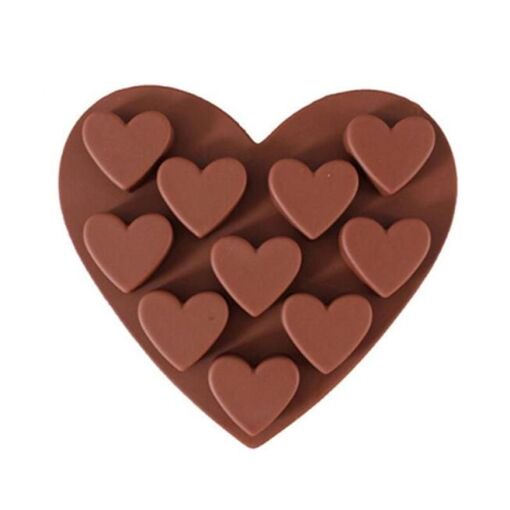Moule Pralin� Coeur, 10 Trous - 3