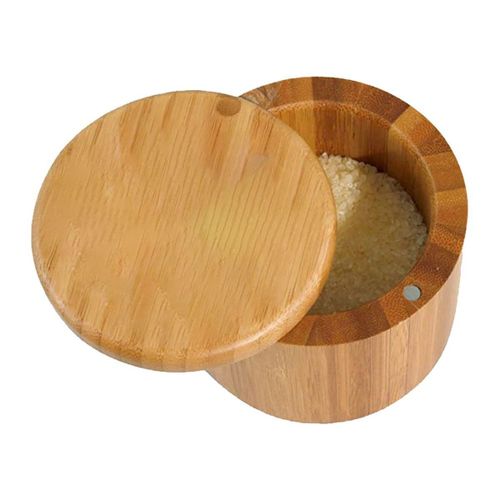 Salière Totalement Bambou, Boîte De Rangement En Bambou À Vie Magnétique