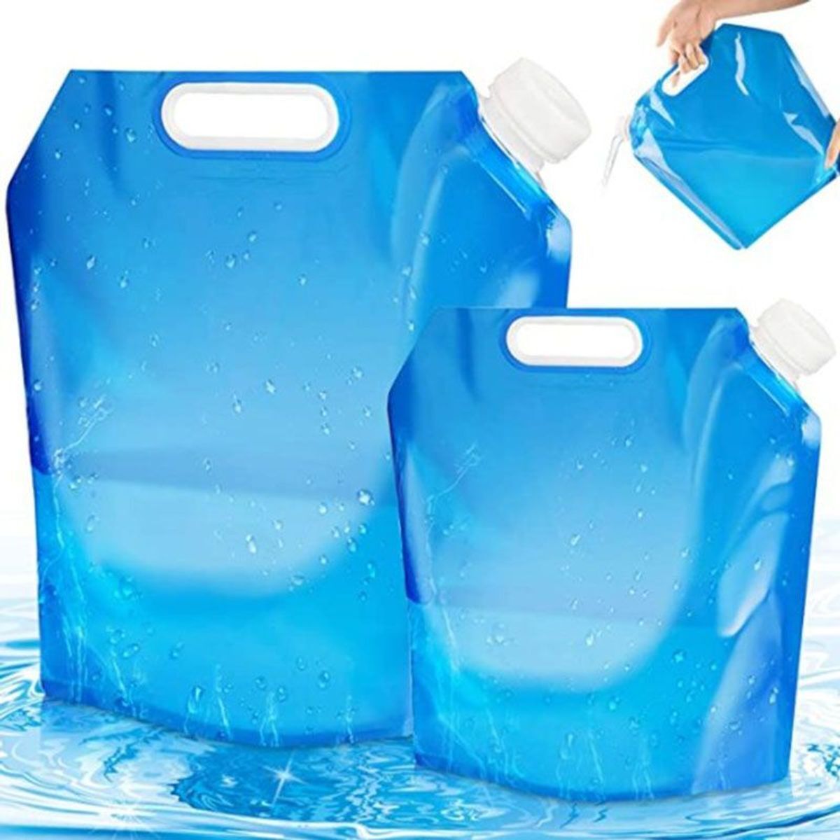 Pack De 4 Bidons D'eau Pliables, Portables, Pliables, Eau Po... - 2
