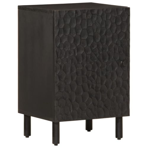 vidaXL Armoire de salle de bain noir 38x33x58 cm bois massif manguier