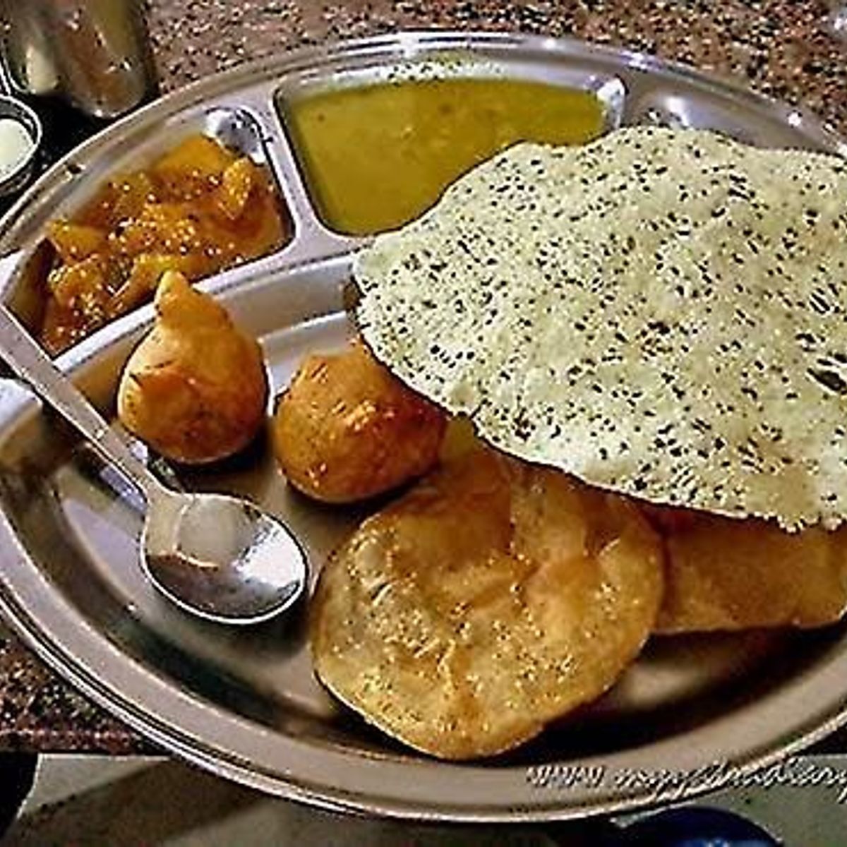 Thali Rond � 4 Compartiments,Inox � 4 Compartiments - 3