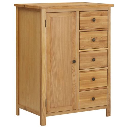Vidaxl Garde-Robe 76x52x105 Cm Bois De Chêne Massif