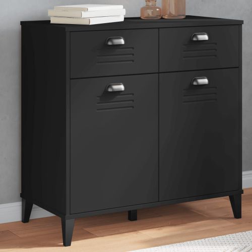 Vidaxl Buffet Viken Noir 80x40x80 Cm Bois D'ingénierie