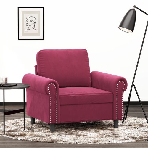 Vidaxl Fauteuil Rouge Bordeaux 60 Cm Velours