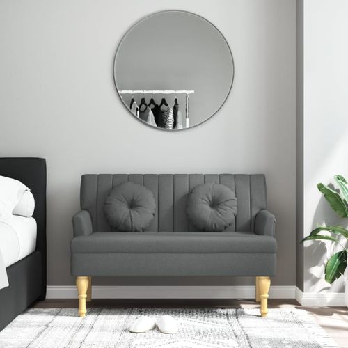 Vidaxl Banc Avec Coussins Gris Foncé 113x64,5x75,5 Cm Tissu