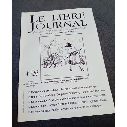 Serge  De Beketch Le Libre Journal De La France Courtoise 313 Janvier  2004
