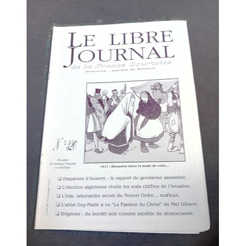 Serge De Beketch Le Libre Journal De La France Courtoise 320 Avril 2004