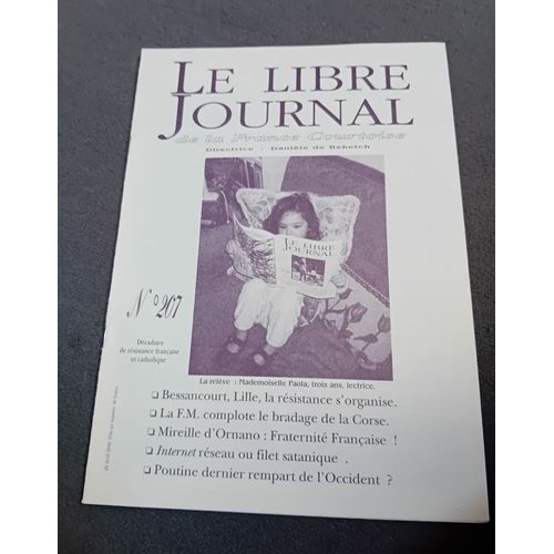 Serge De Beketch Le Libre Journal De La France Courtoise 207 Avril 2000