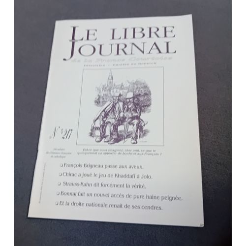 Serge De Beketch Le Libre Journal De La France Courtoise 217 Septembre 2000