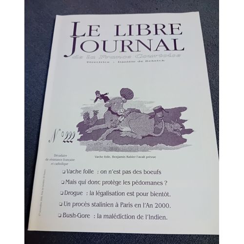 Serge De Beketch Le Libre Journal De La France Courtoise 222 Novembre 2000
