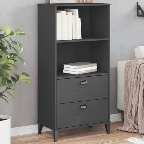 Vidaxl Bibliothèque Viken Gris Anthracite 60x35x123 Cm Bois Ingénierie