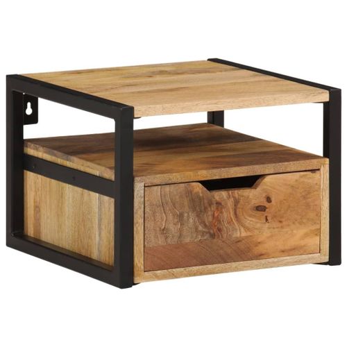 Vidaxl Table De Chevet Murale 35x35x25 Cm Bois D'acacia Solide