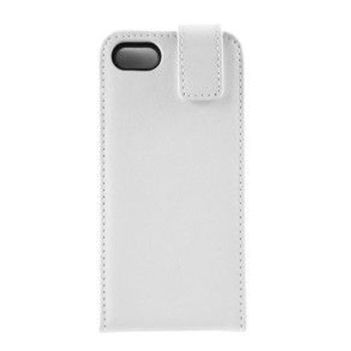 Iphone 5 - Etui Cuir Flip Hq Blanc