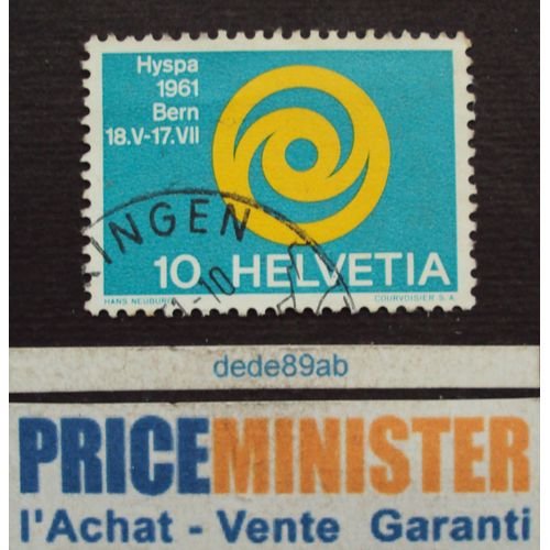Suisse.. 10c Helvetia . Hispa 1961 Bern . Oblitéré.