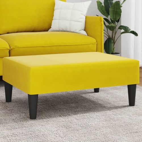 Vidaxl Repose-Pied Jaune 77x55x31 Cm Velours