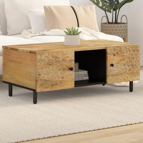 Vidaxl Table Basse 100x54x40 Cm Bois De Manguier Massif