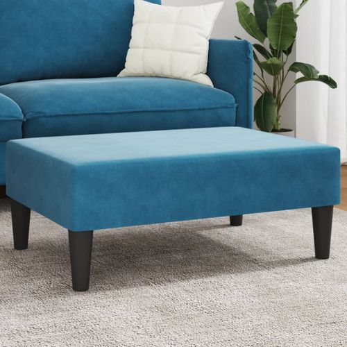 Vidaxl Repose-Pied Bleu 77x55x31 Cm Velours