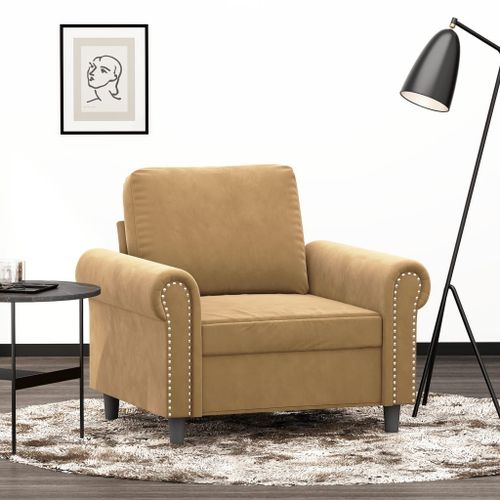 Vidaxl Fauteuil Marron 60 Cm Velours
