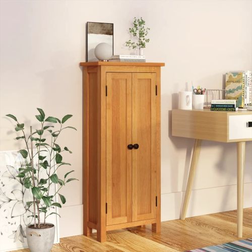 Vidaxl Armoire De Rangement 50x22x110 Cm Bois De Chêne Massif