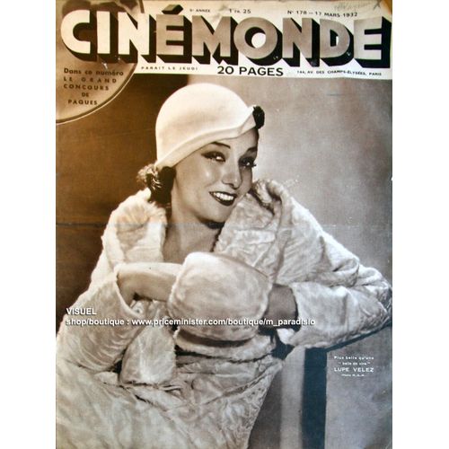 Cinémonde - N° 178 - 1932 - Lupe Velez, Karen Morley, Raimu, Fritz Lang "Le Maudit"