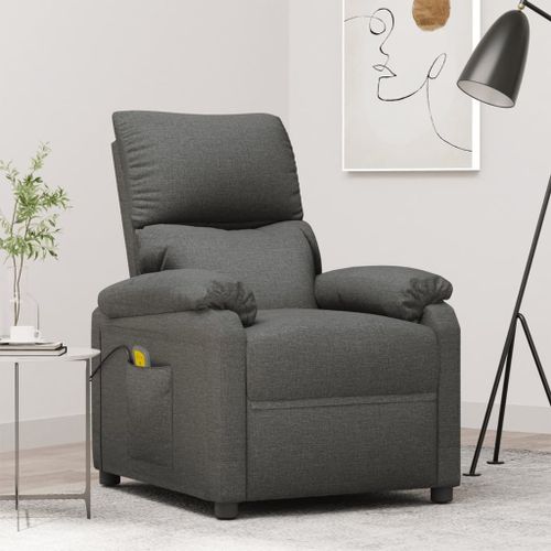 Vidaxl Fauteuil De Massage Gris Foncé Tissu