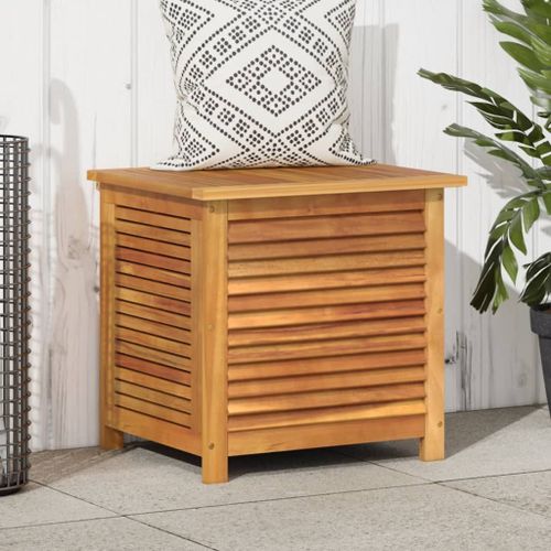 Vidaxl Boîte De Rangement De Jardin Persiennes 60x50x56cm Bois Acacia