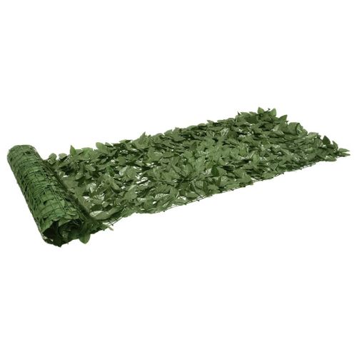 Vidaxl Écran De Balcon Avec Feuilles Vert Foncé 200x75 Cm