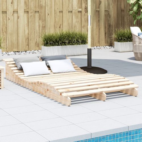 Vidaxl Chaise Longue 205x110x31,5 Cm Bois Massif De Pin