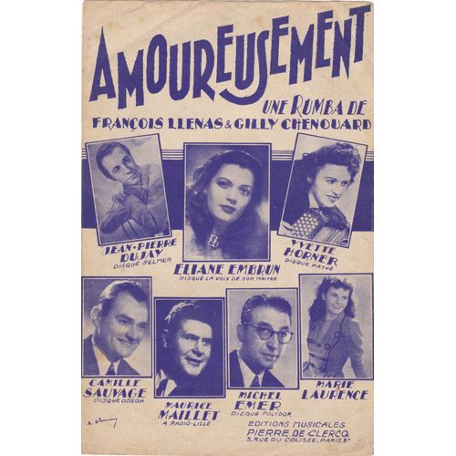 Amoureusement Une Rumba De François Llenas Et Gilly Chenouard  Par Jean Pierre Dujay, Eliane Embrun...