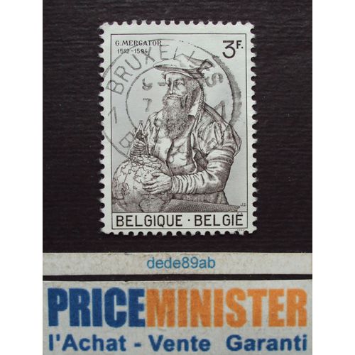 Belgique - België.. 3f . G. Mercator (1512-1594) Oblitéré.