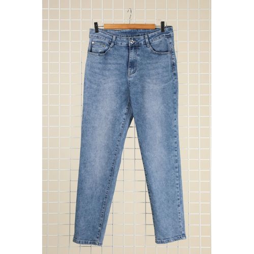 Pantalon Jeans Push-Up Bleu Femme New Jacket Paris Taille 46