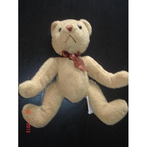 Doudou Ours Beige - Ajena - 16 Cm Assis
