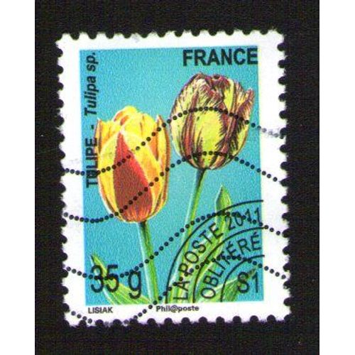 Oblitéré Used Stamp Tulipe Tulipa Sp. 35 G Timbre Préoblitéré France 2011