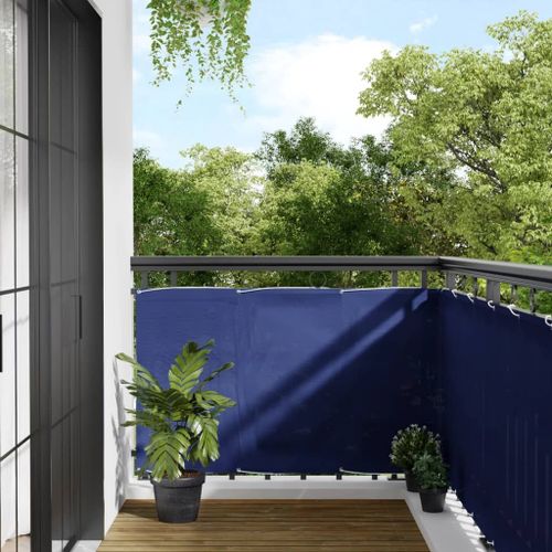 Vidaxl Écran De Balcon Bleu 90x1000 Cm 100% Polyester Oxford