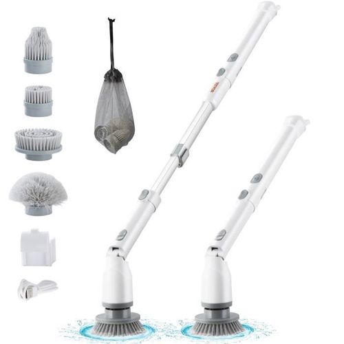 Brosse de Nettoyage Électrique - VEVOR - KS-2627 - 90 min d'Endurance - 2 Vitesses